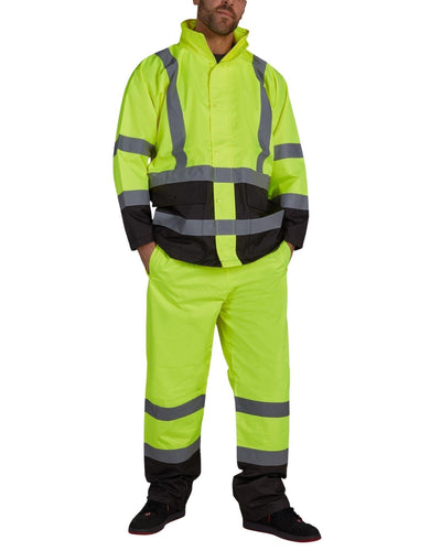 UHV822 High Visibility Waterproof Rain Jacket with Teflon Fabric Protector - Utility Pro Wear